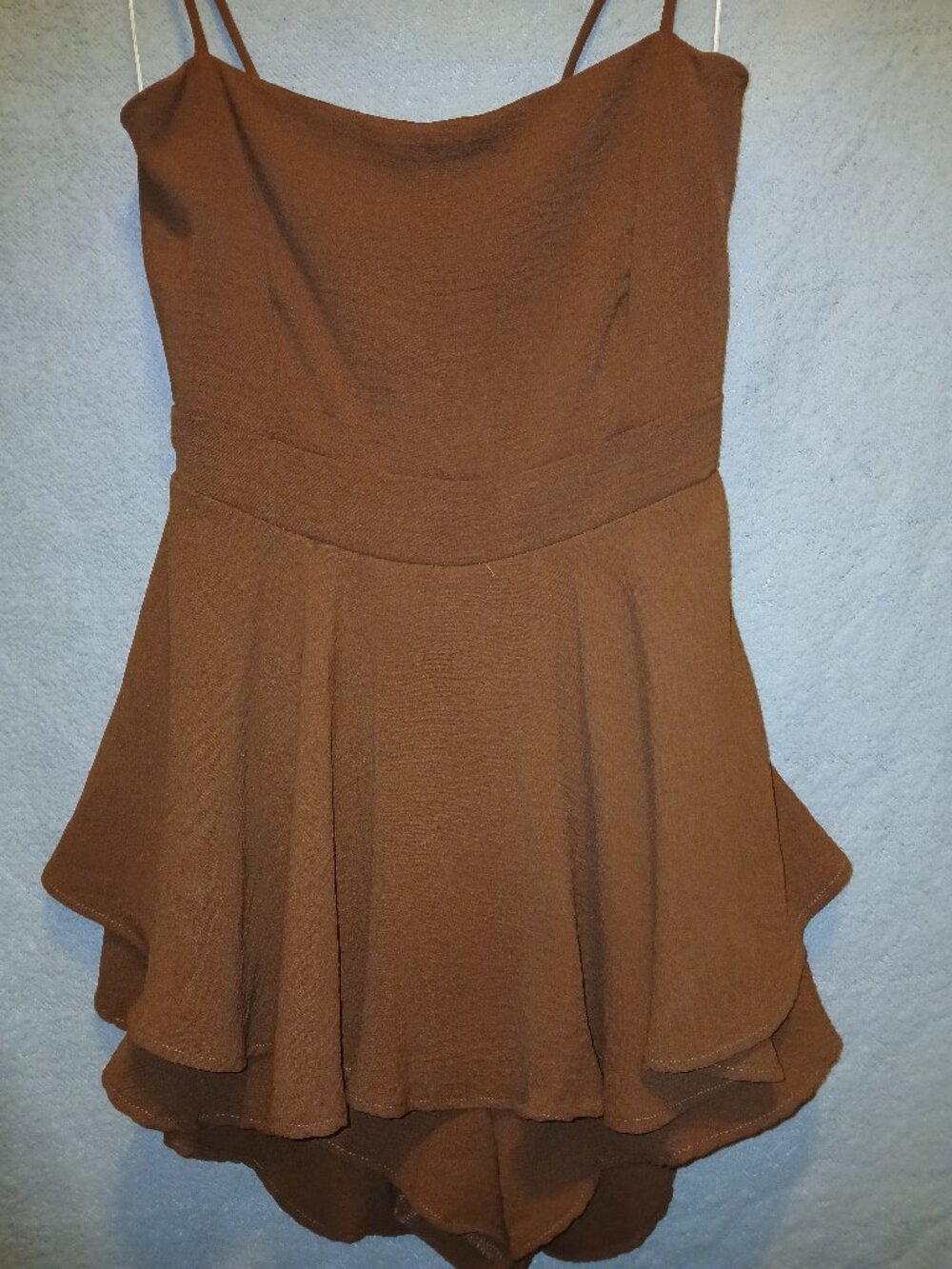Brown shorts romper